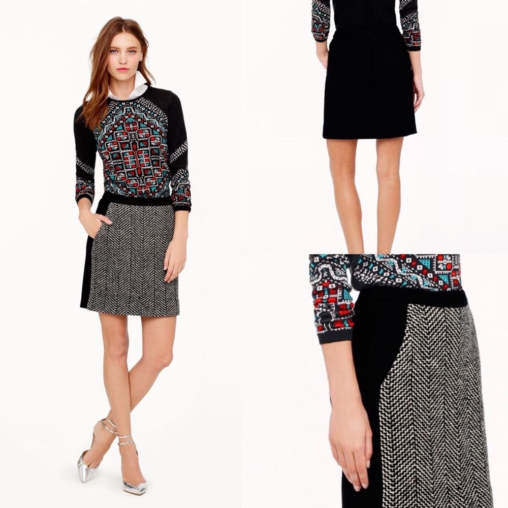 EUC J. Crew Wool Postage Stamp Skirt